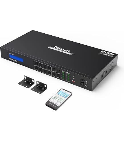 TESmart HDMI マトリックス 8入力8出力 (HMA0808A30) TESmart 8 Port HDMI Matrix 8x8 Rack Mount Ultra HD 4K 8 in 8 Out